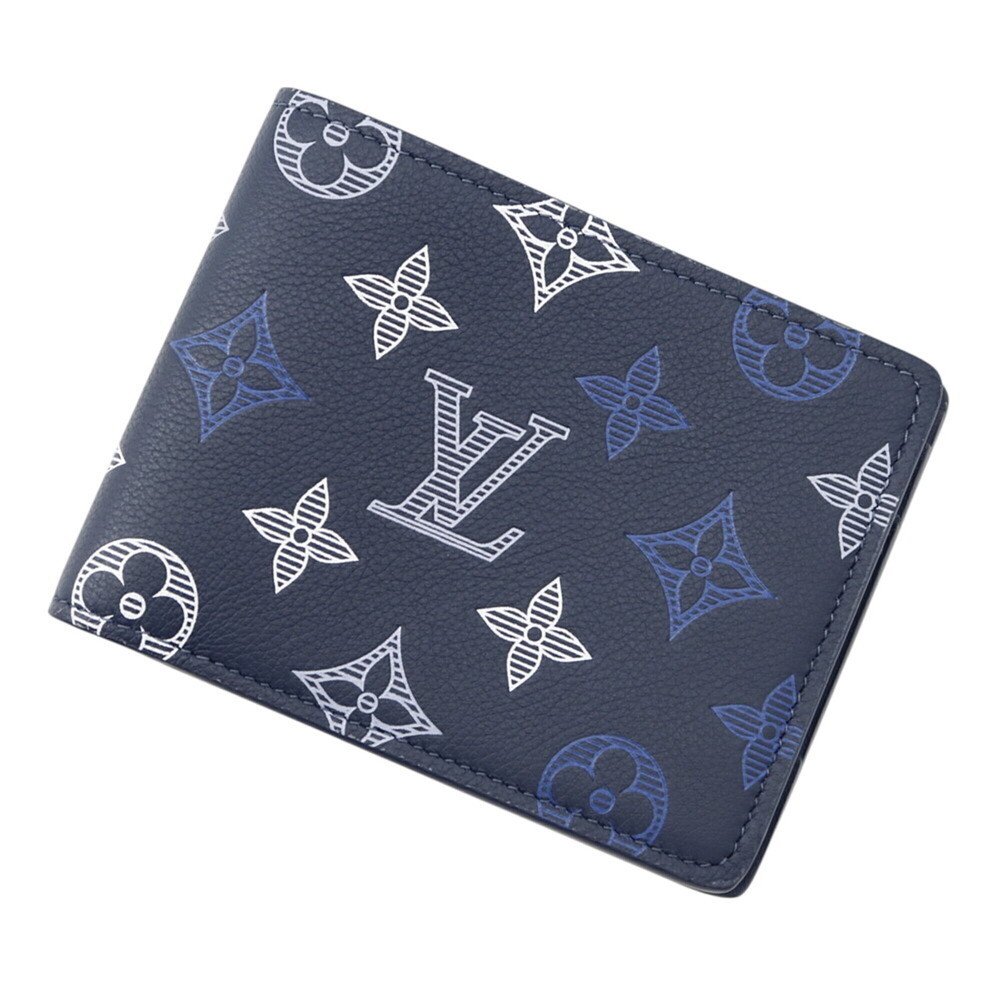 Louis Vuitton Bi-fold Wallet Monogram Shadow Portefeuille Multiple M29137 LOU...
